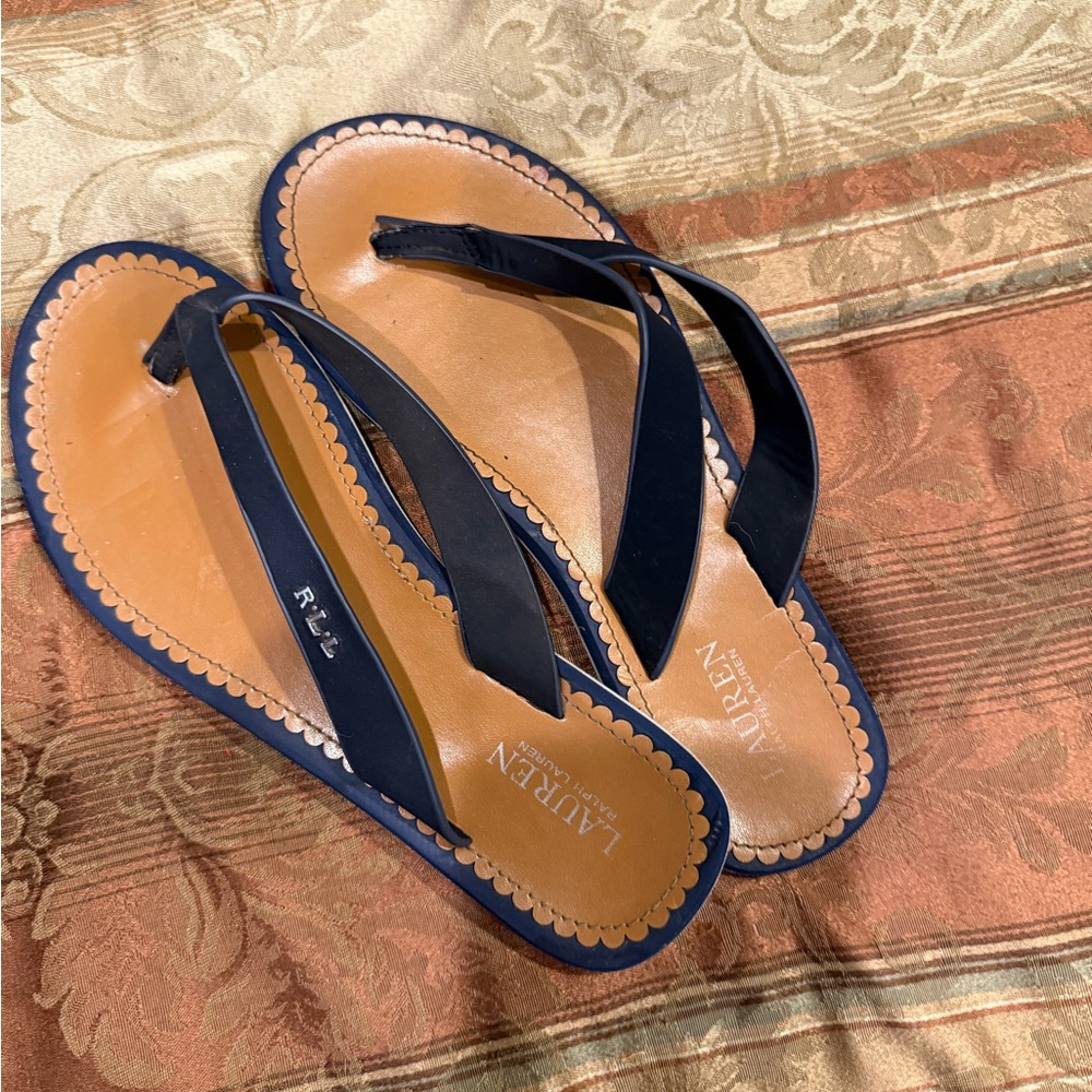Lauren Ralph Lauren Black and Tan Sandals